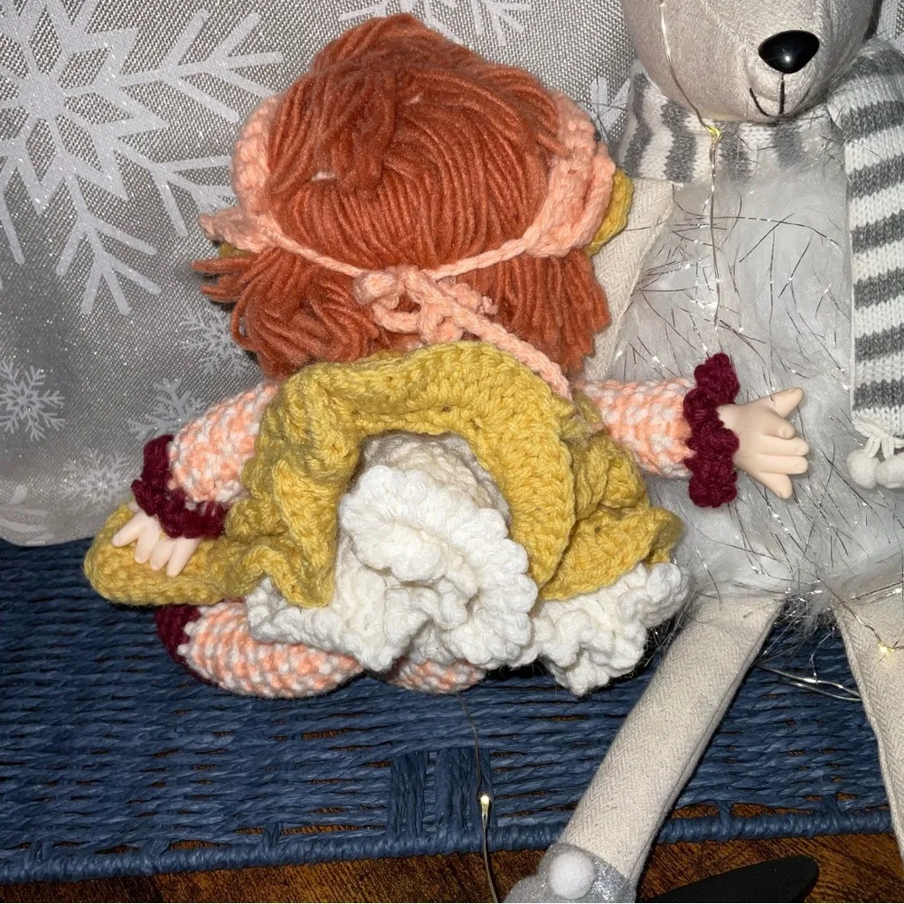 BOGO ‘Peach Pie’ Hand Crocheted Doll - Picture 2 of 2